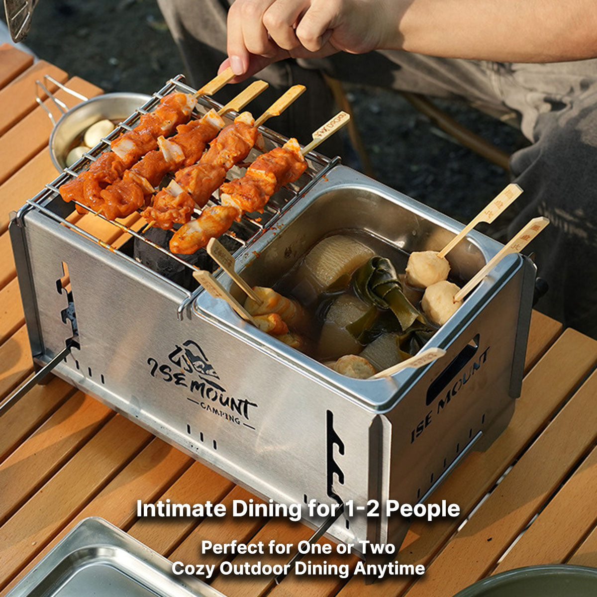 Versatile Charcoal Grill and Camping Stove for Outdoor Cooking