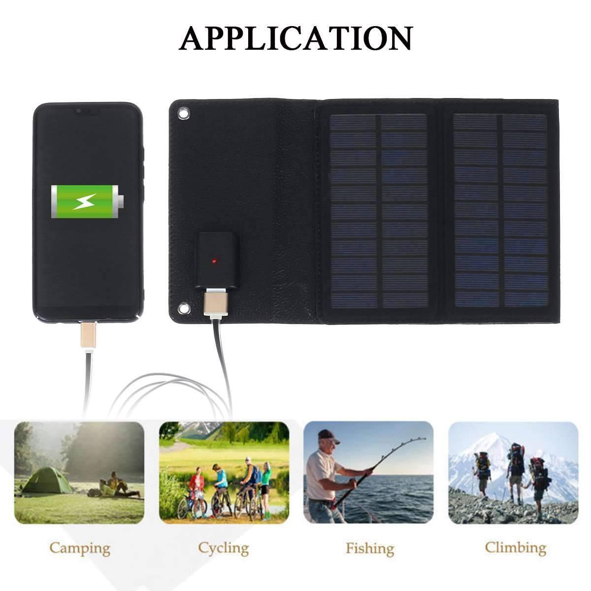 Portable Solar Charger with Folding Design for Outdoor Use