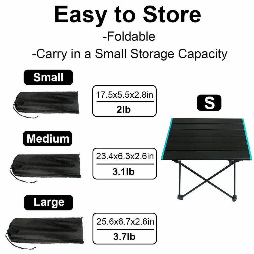 Portable Lightweight Camping Table - Folding Design for Outdoors