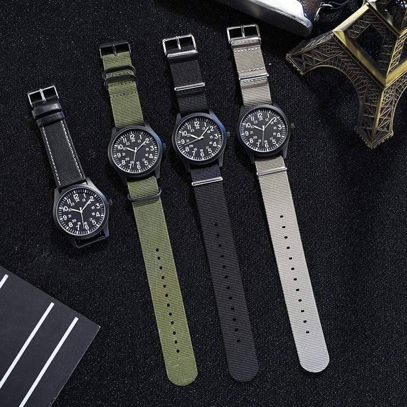 Sporty Quartz Watch with Outdoor Nylon Strap
