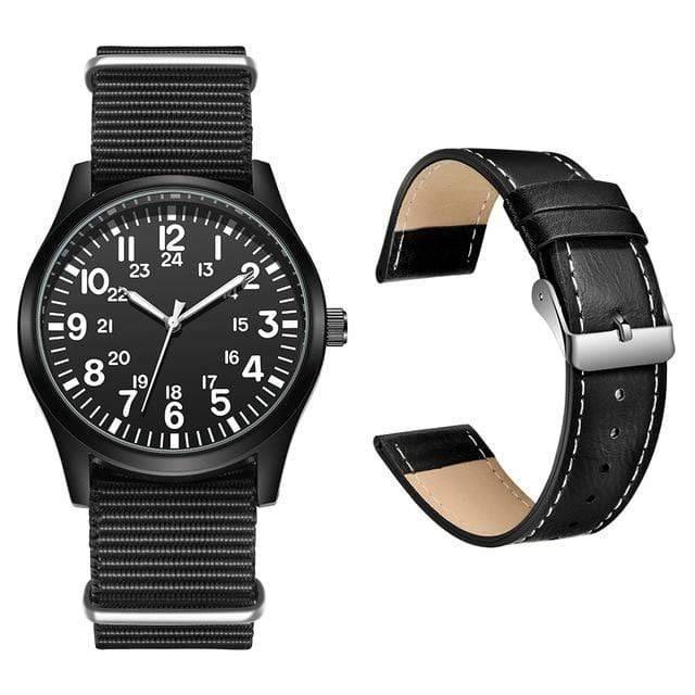 Sporty Quartz Watch with Outdoor Nylon Strap