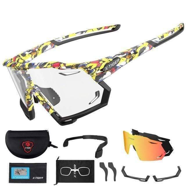 Outdoor Sports Sunglasses with Photochromic Lenses for Cycling