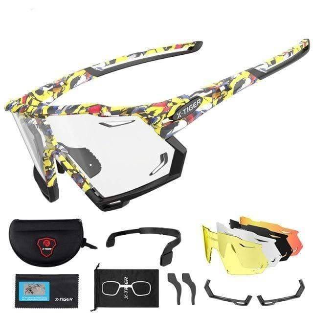 Outdoor Sports Sunglasses with Photochromic Lenses for Cycling