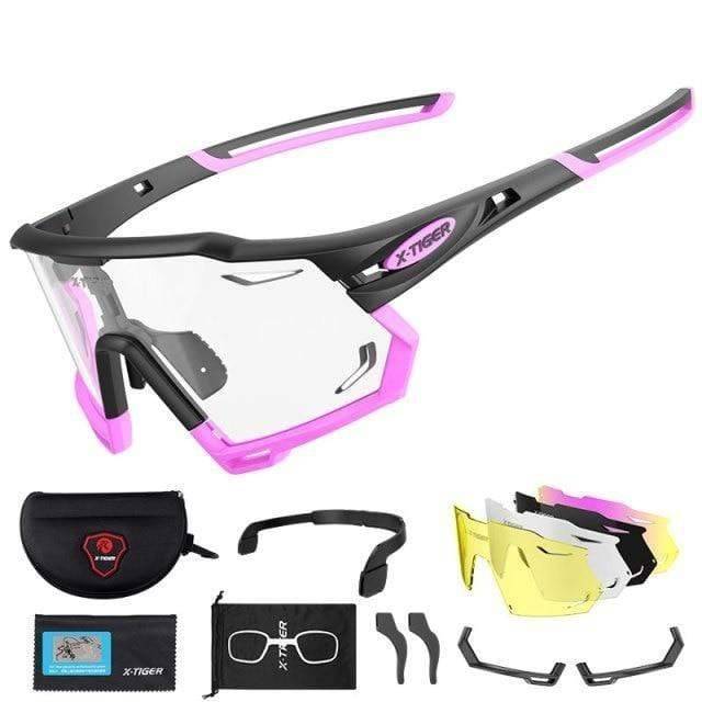 Outdoor Sports Sunglasses with Photochromic Lenses for Cycling