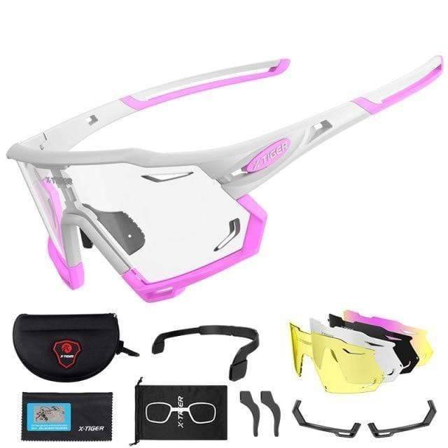 Outdoor Sports Sunglasses with Photochromic Lenses for Cycling