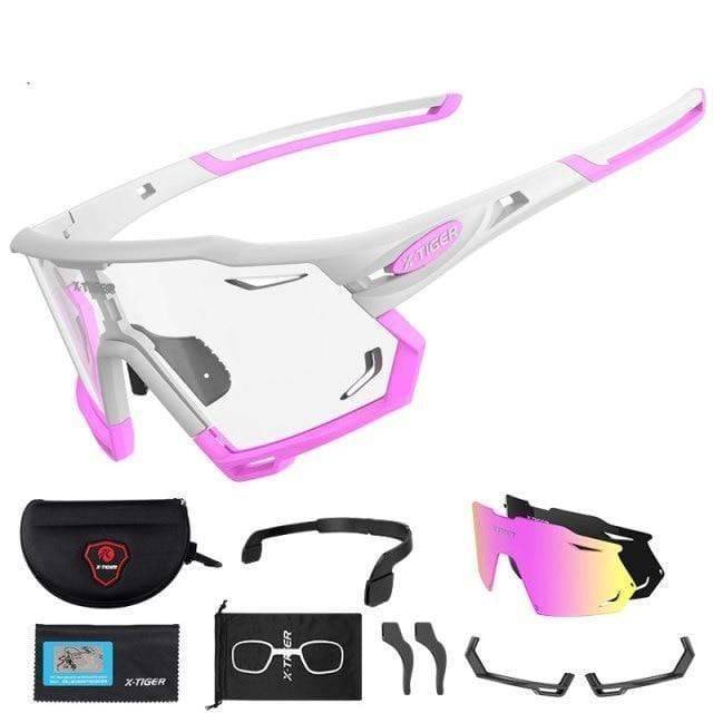 Outdoor Sports Sunglasses with Photochromic Lenses for Cycling