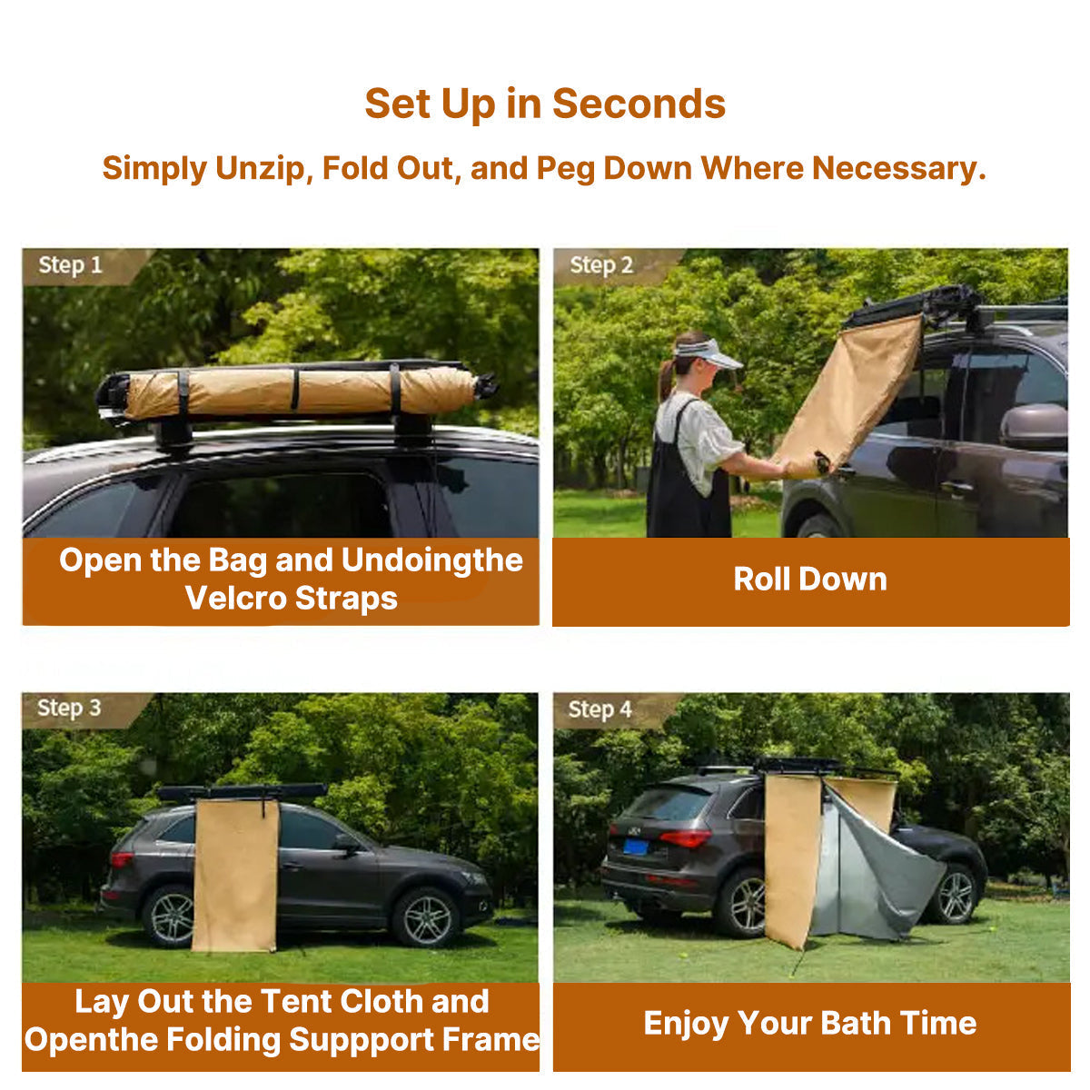 Mobile Privacy Tent for Vehicle Use