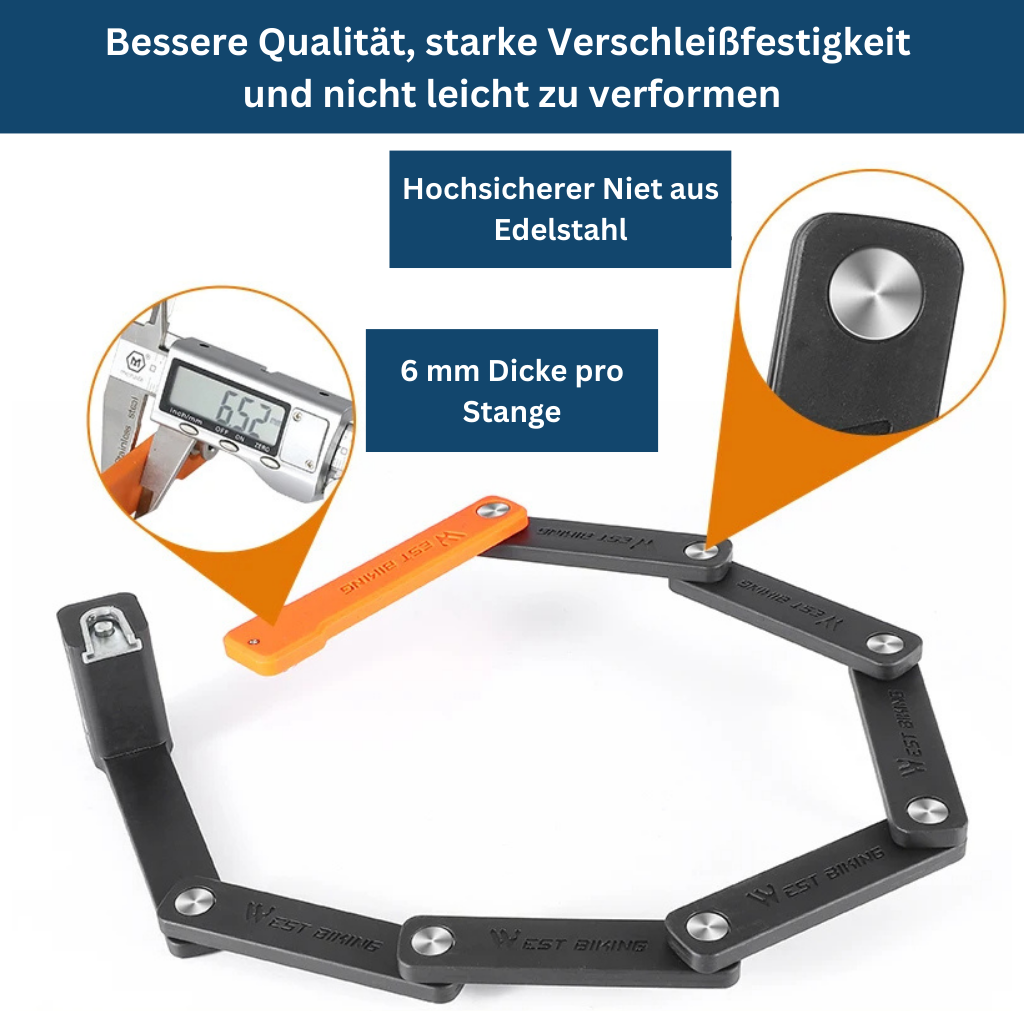 Compact Collapsible Bicycle Security Lock