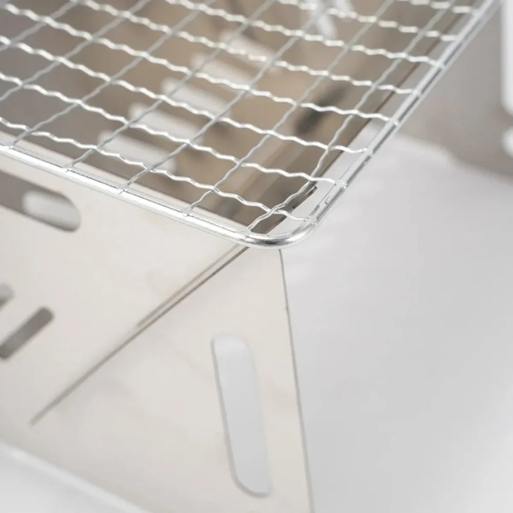 Stainless Steel Camping Grill – Portable Outdoor Cooking Device