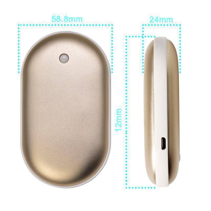 Portable Electric Hand Warmer with Rechargeable Power Bank