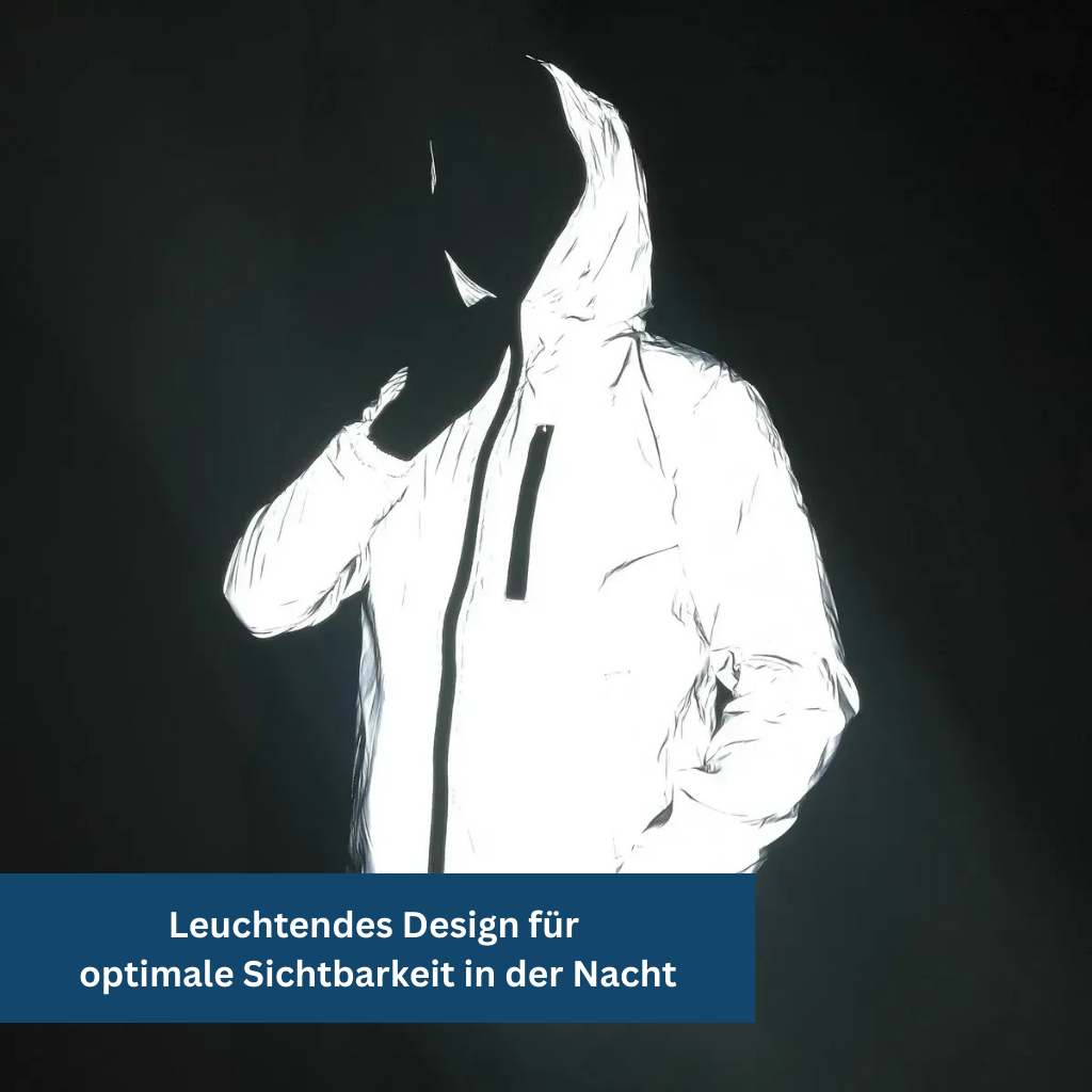 Waterproof Rain Jacket with Reflective Features