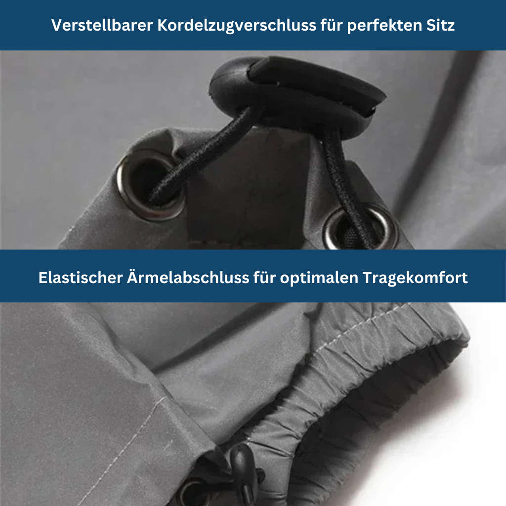 Waterproof Rain Jacket with Reflective Features