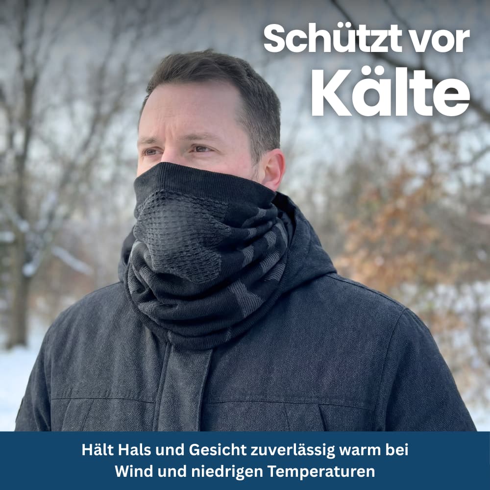 Warm and Versatile Neck Gaiter - Reversible Design