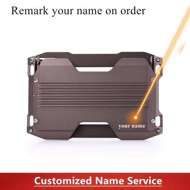 Slim Metal Wallet with RFID Protection for Cards