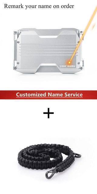 Slim Metal Wallet with RFID Protection for Cards