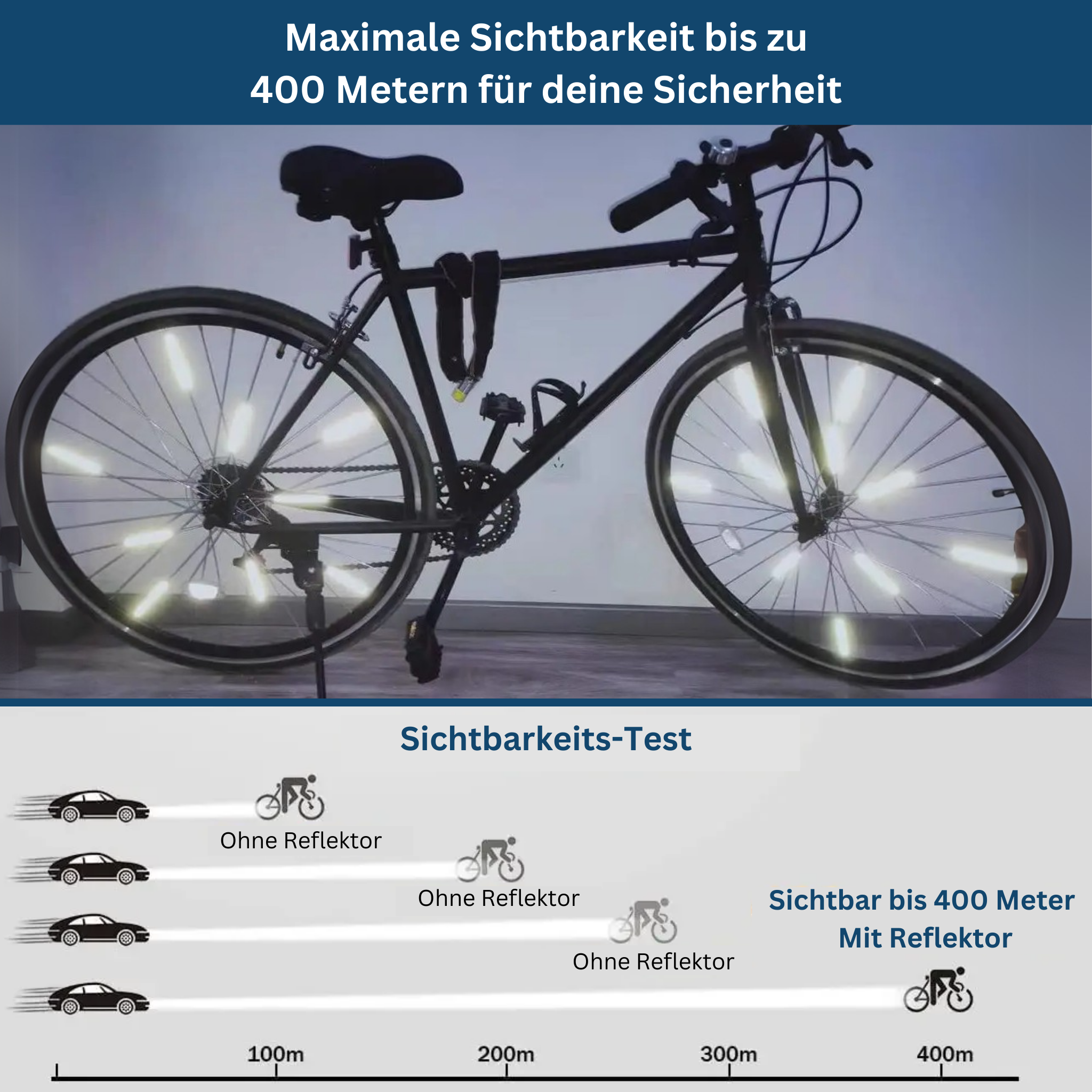 12-Pack of Bicycle Wheel Spoke Reflectors