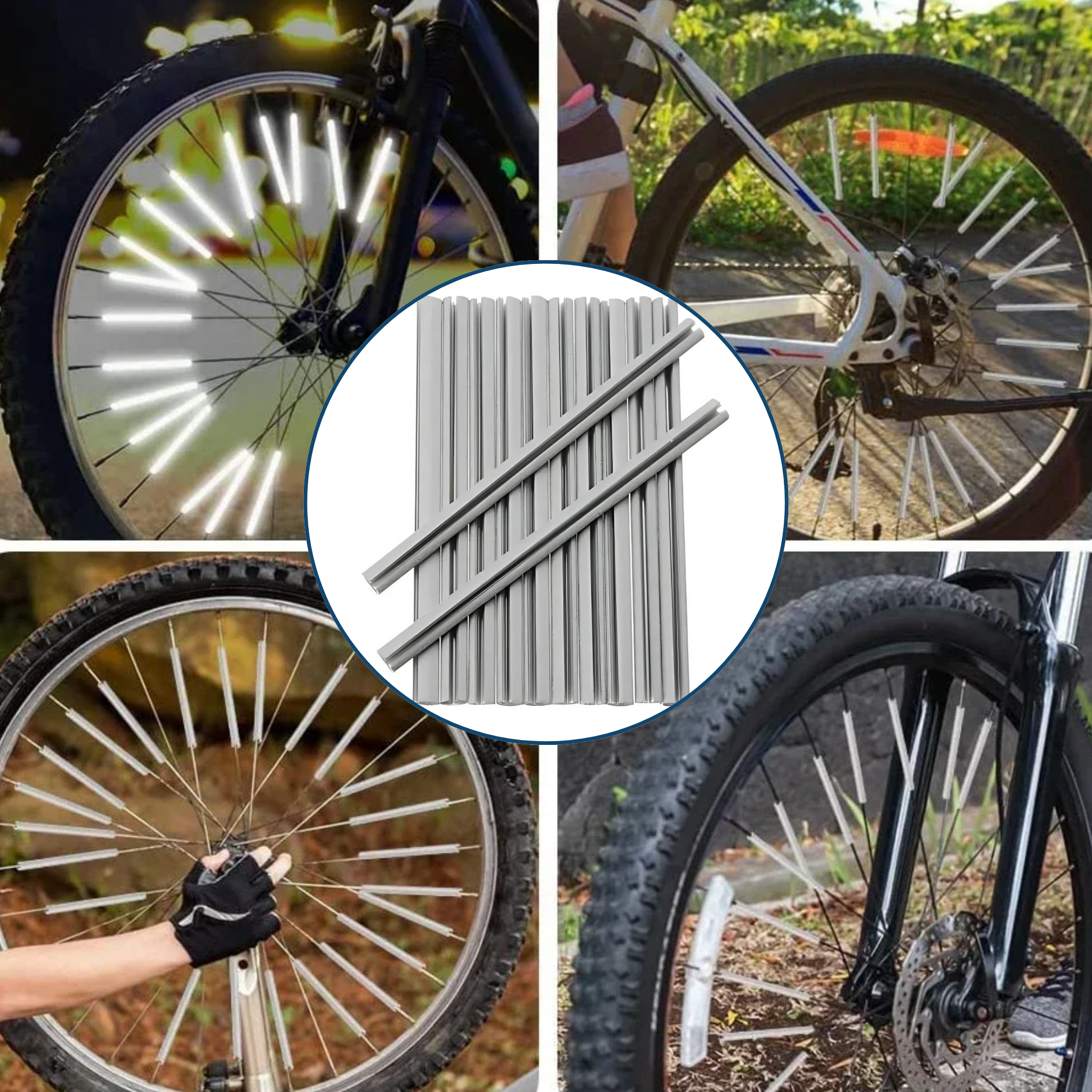 12-Pack of Bicycle Wheel Spoke Reflectors