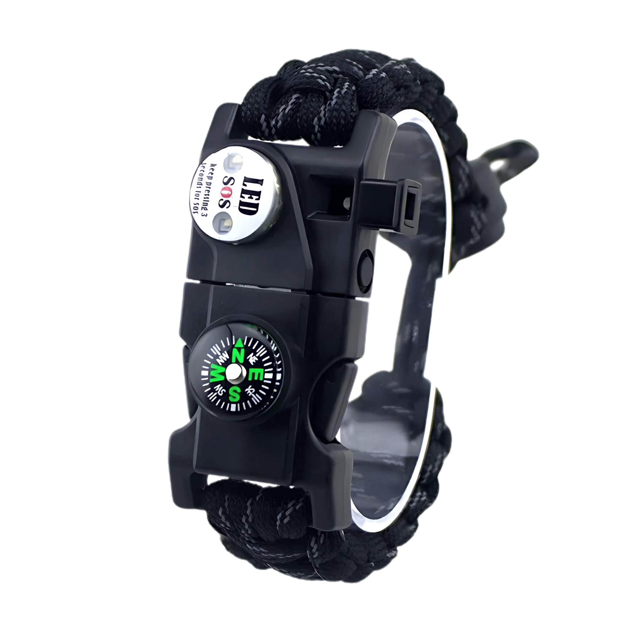 LED Compass Paracord Survival Bracelet