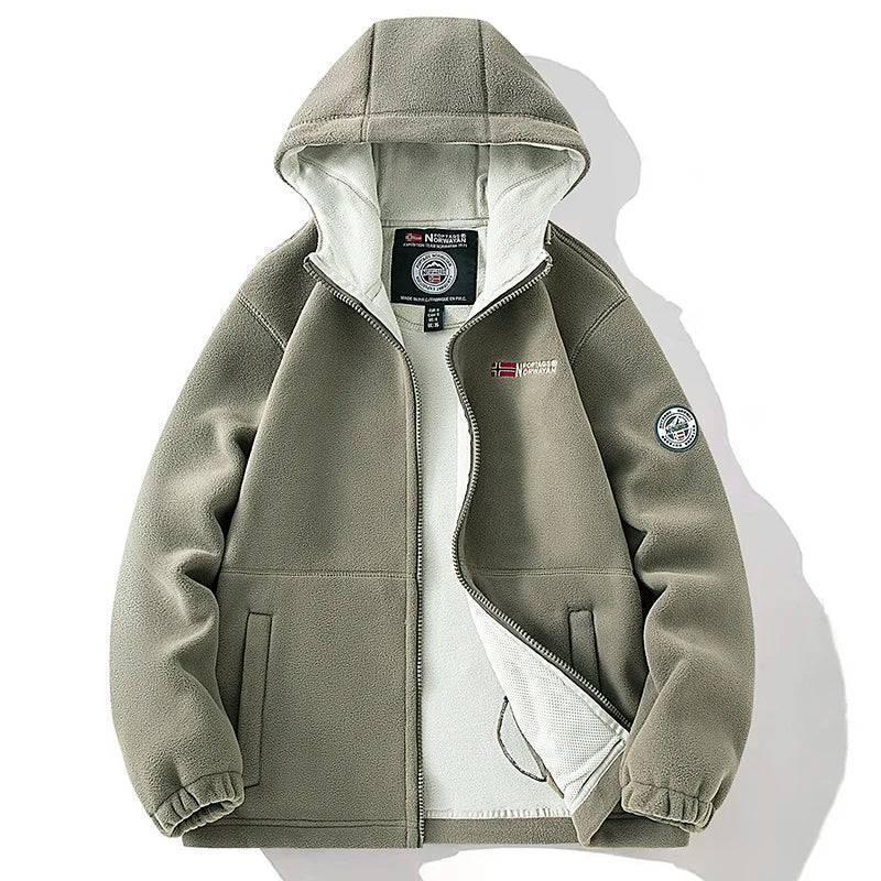 Windproof Outdoor Sports Coat - Tactical Jacket in Thermal Fleece