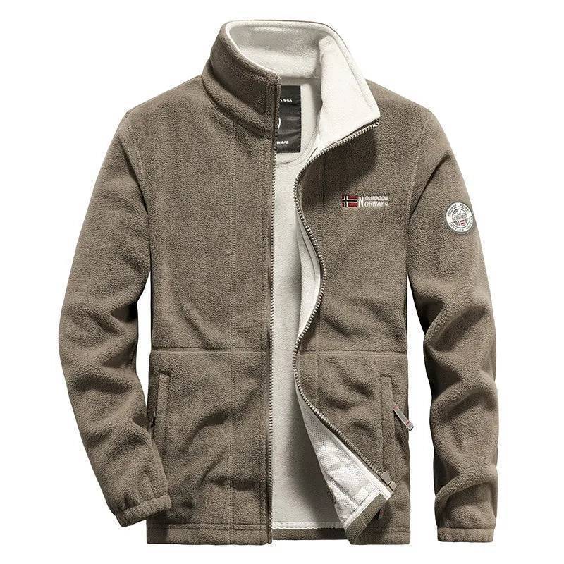 Windproof Outdoor Sports Coat - Tactical Jacket in Thermal Fleece