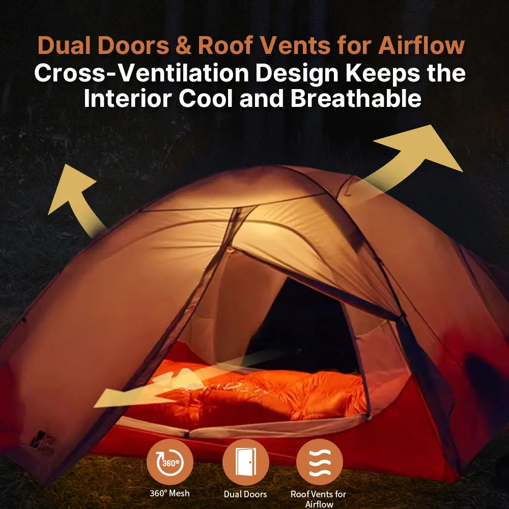 Waterproof Camping Tent for 1-2 Persons – Ultralight Design