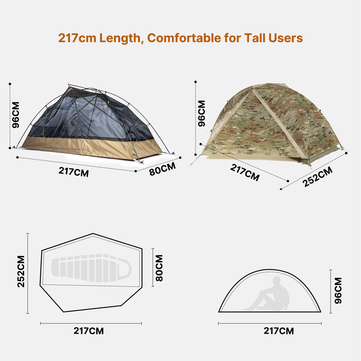 Waterproof Design 1-Person Camping Tent - Ultralight Shelter