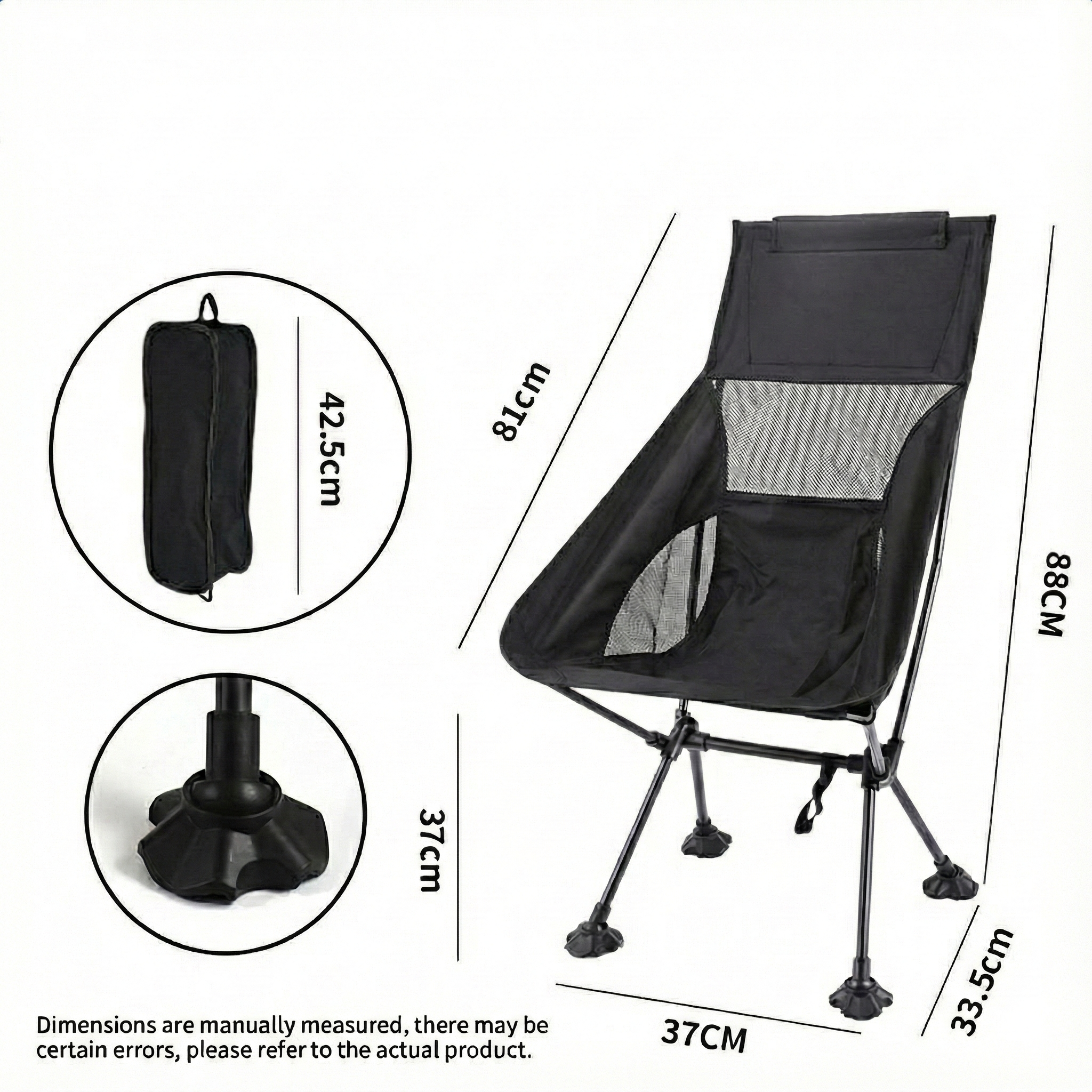 Lightweight Portable Camping Chair - Foldable Design