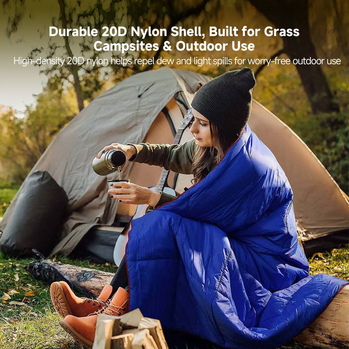 Lightweight Waterproof Camping Blanket for Wearable Use