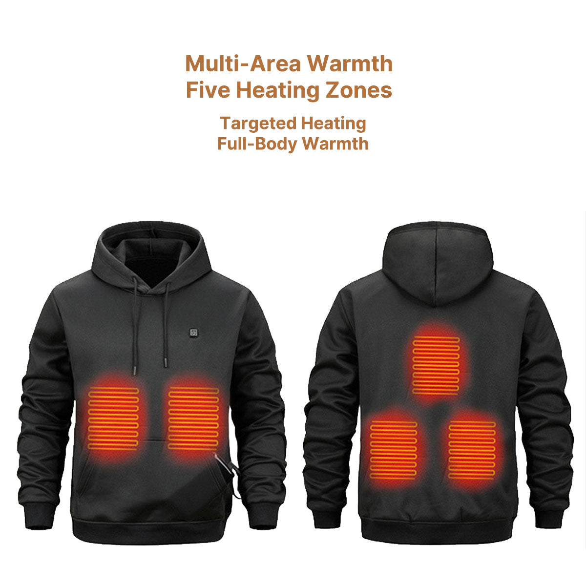 Winter Warmth Heated Hoodie with USB Connection