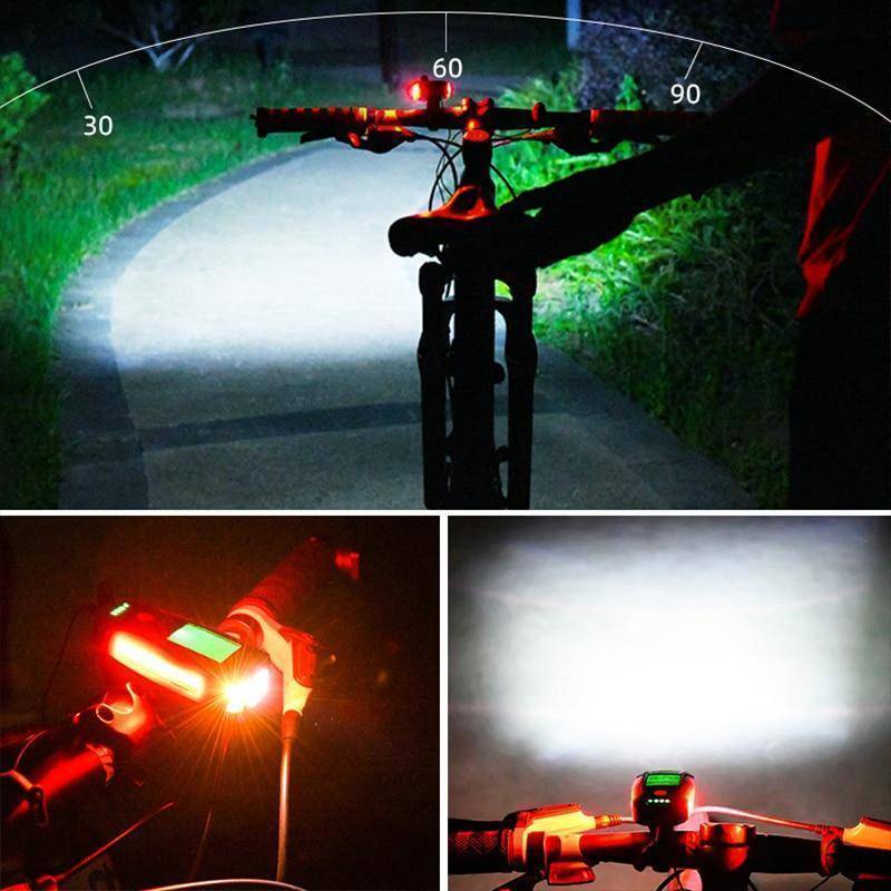 Rechargeable Cycling Light with Horn – 3-in-1 USB Design