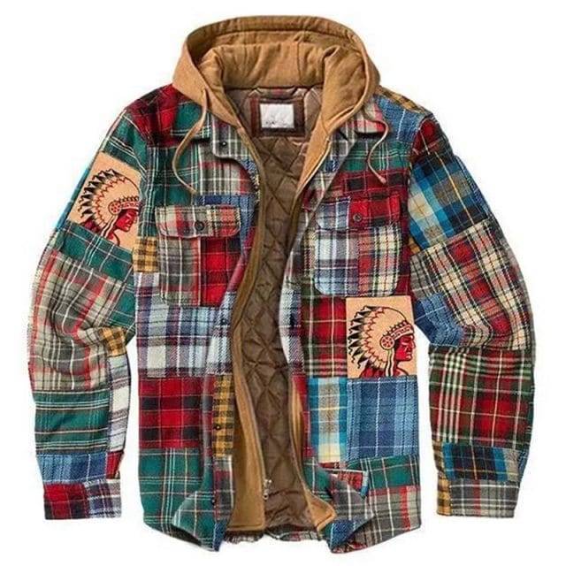 Retro Colorblock Windbreaker Coat