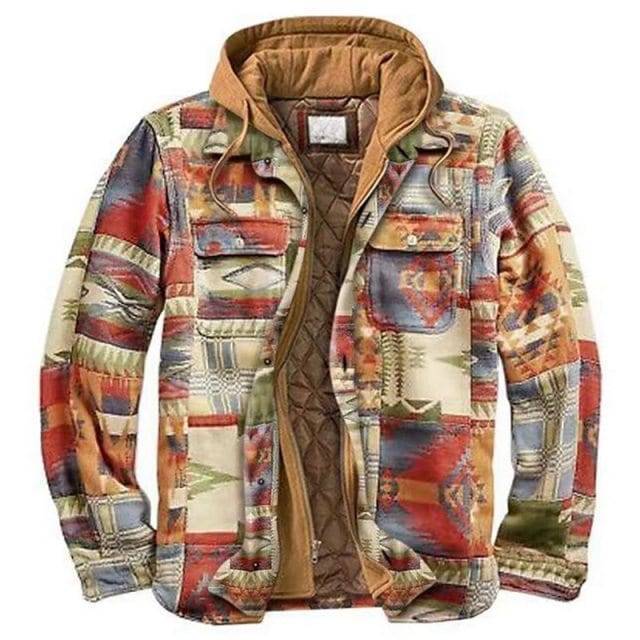Retro Colorblock Windbreaker Coat