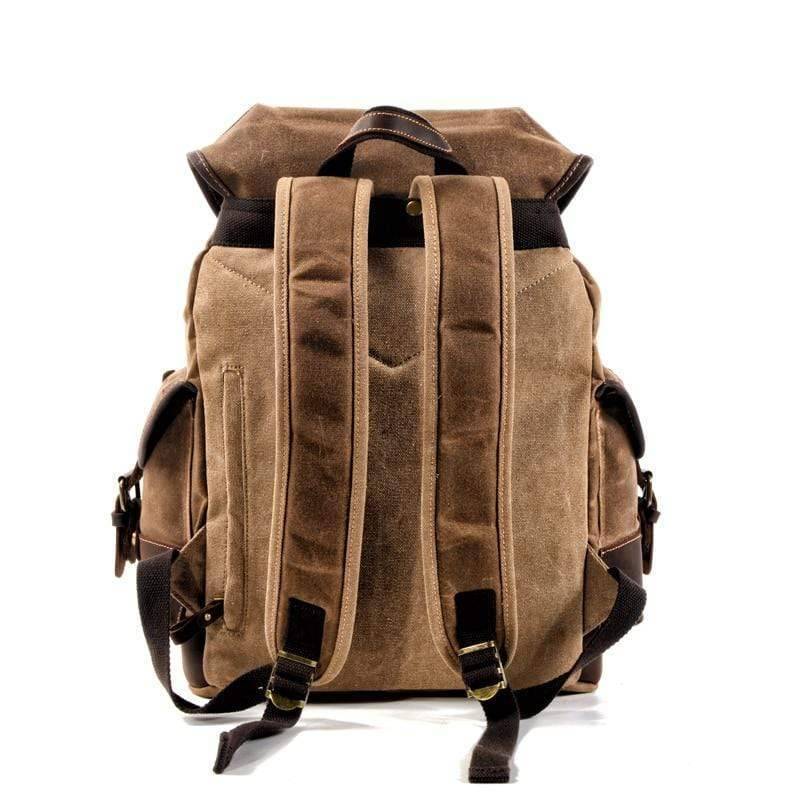 Waxed Canvas Rucksack for Hiking – Waterproof Leisure Backpack