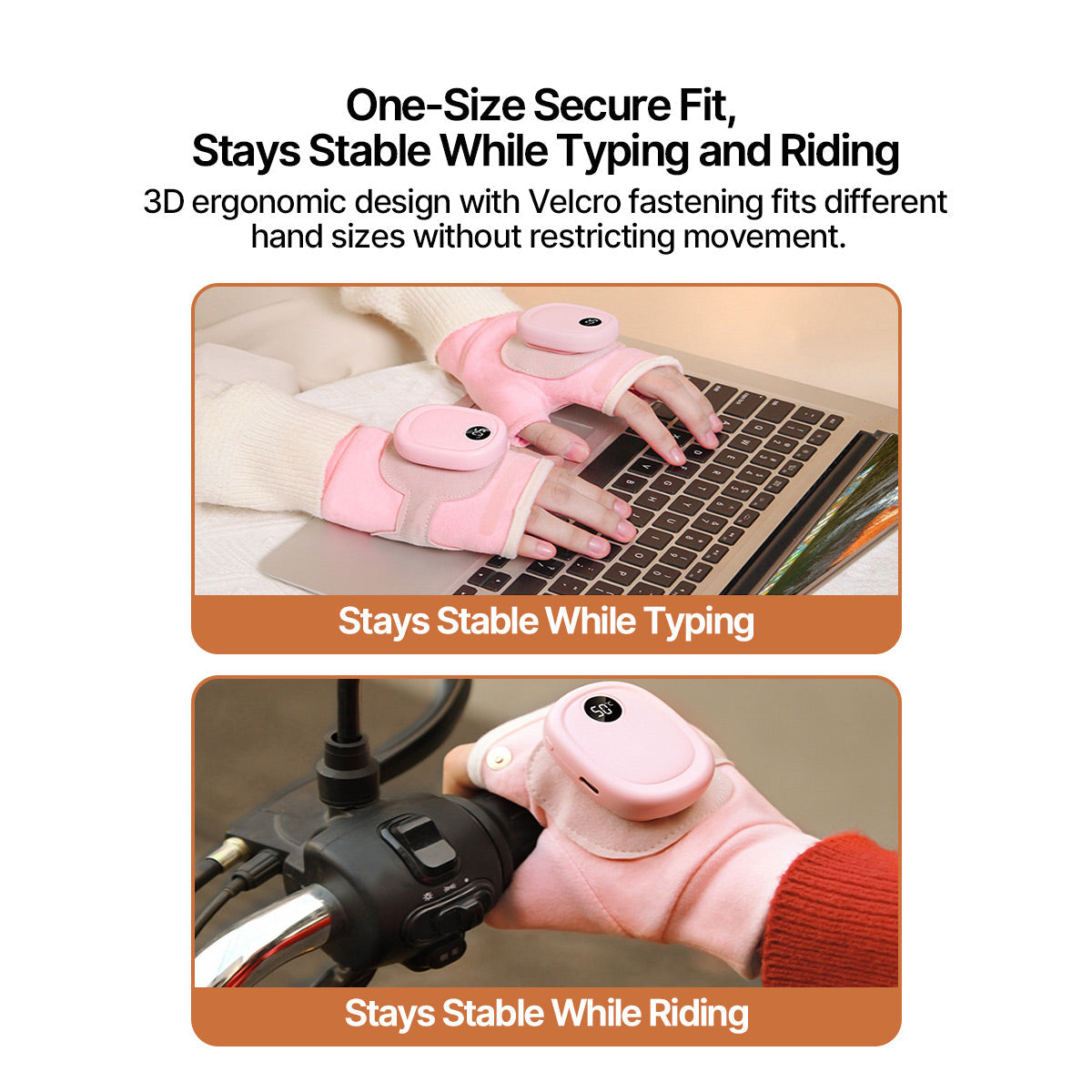 Warm Cycling and Office Gloves with Heating for Winter