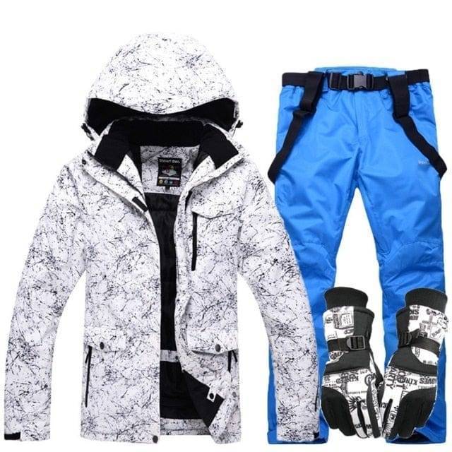 Waterproof Ski Suit with Hood for Winter Warmth