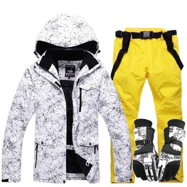 Waterproof Ski Suit with Hood for Winter Warmth
