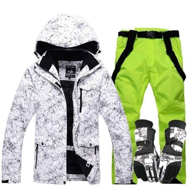 Waterproof Ski Suit with Hood for Winter Warmth