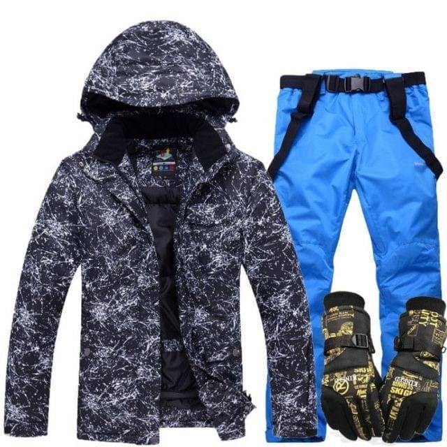 Waterproof Ski Suit with Hood for Winter Warmth