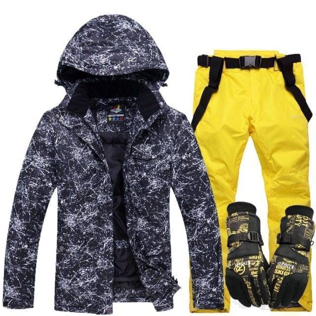 Waterproof Ski Suit with Hood for Winter Warmth