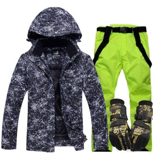 Waterproof Ski Suit with Hood for Winter Warmth
