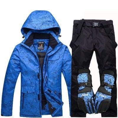 Waterproof Ski Suit with Hood for Winter Warmth