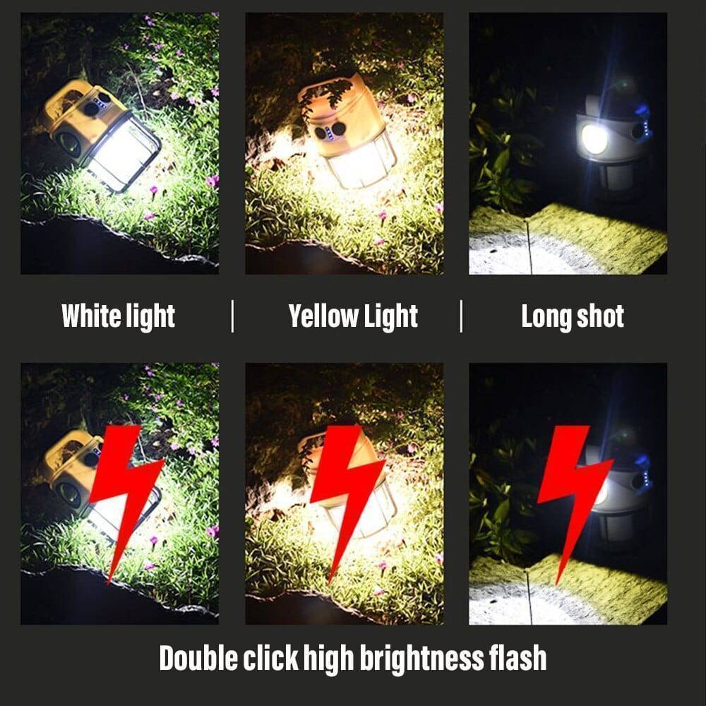 Rechargeable Lantern and Flashlight for Camping with USB Charging