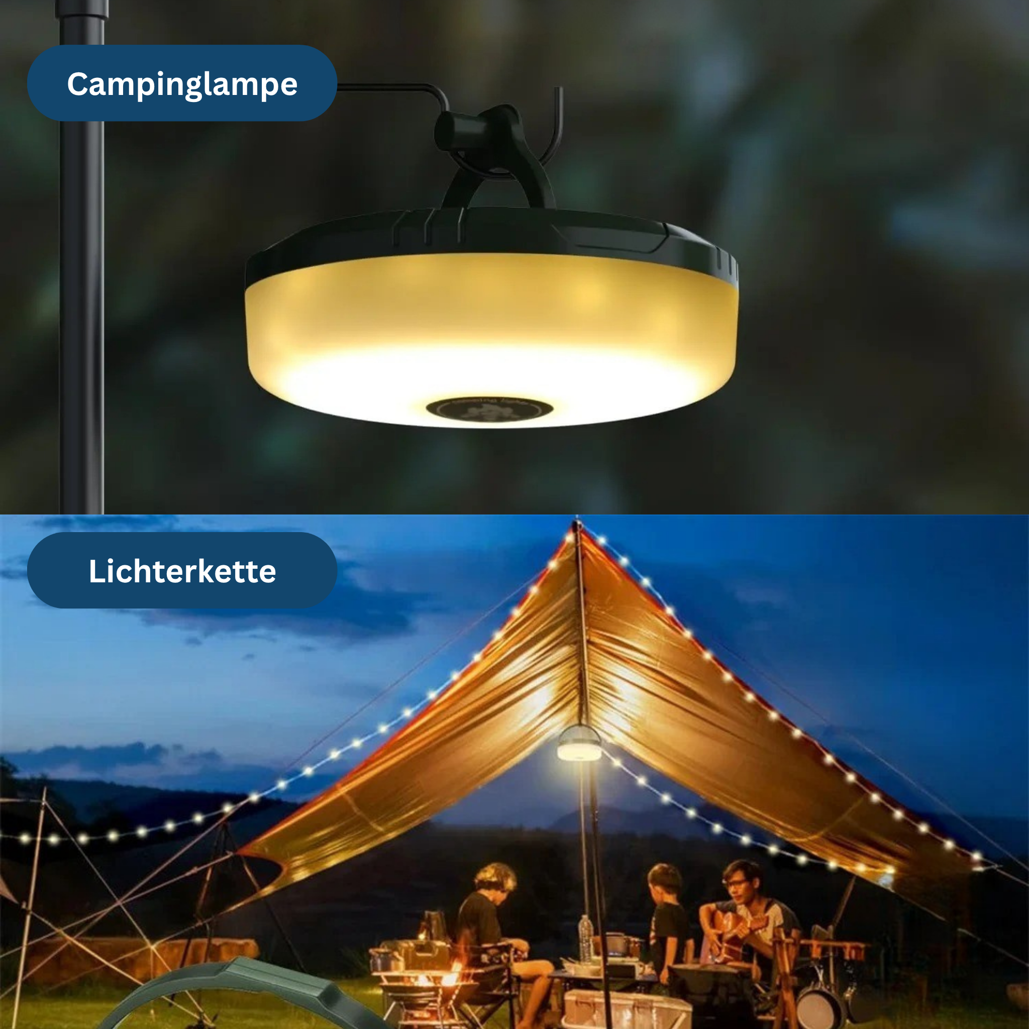 Bright Rechargeable String Lights for Camping with USB