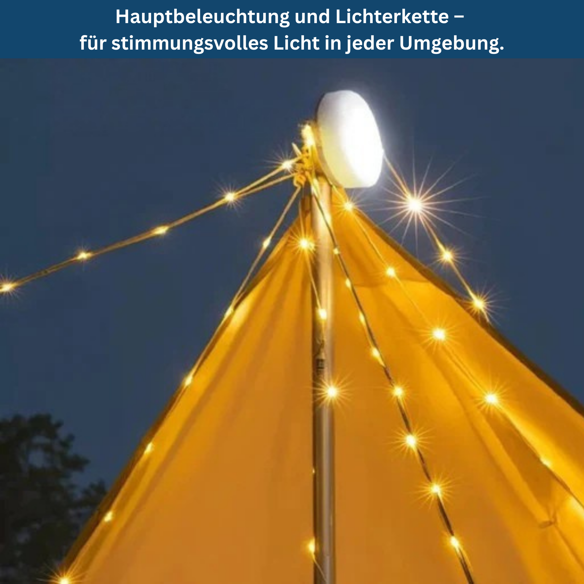 Bright Rechargeable String Lights for Camping with USB
