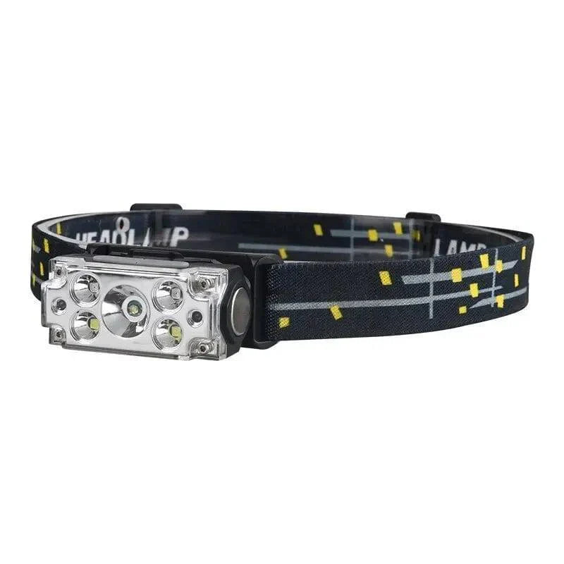 Mini Headlamp with 5 LEDs and Motion Sensor – USB Rechargeable