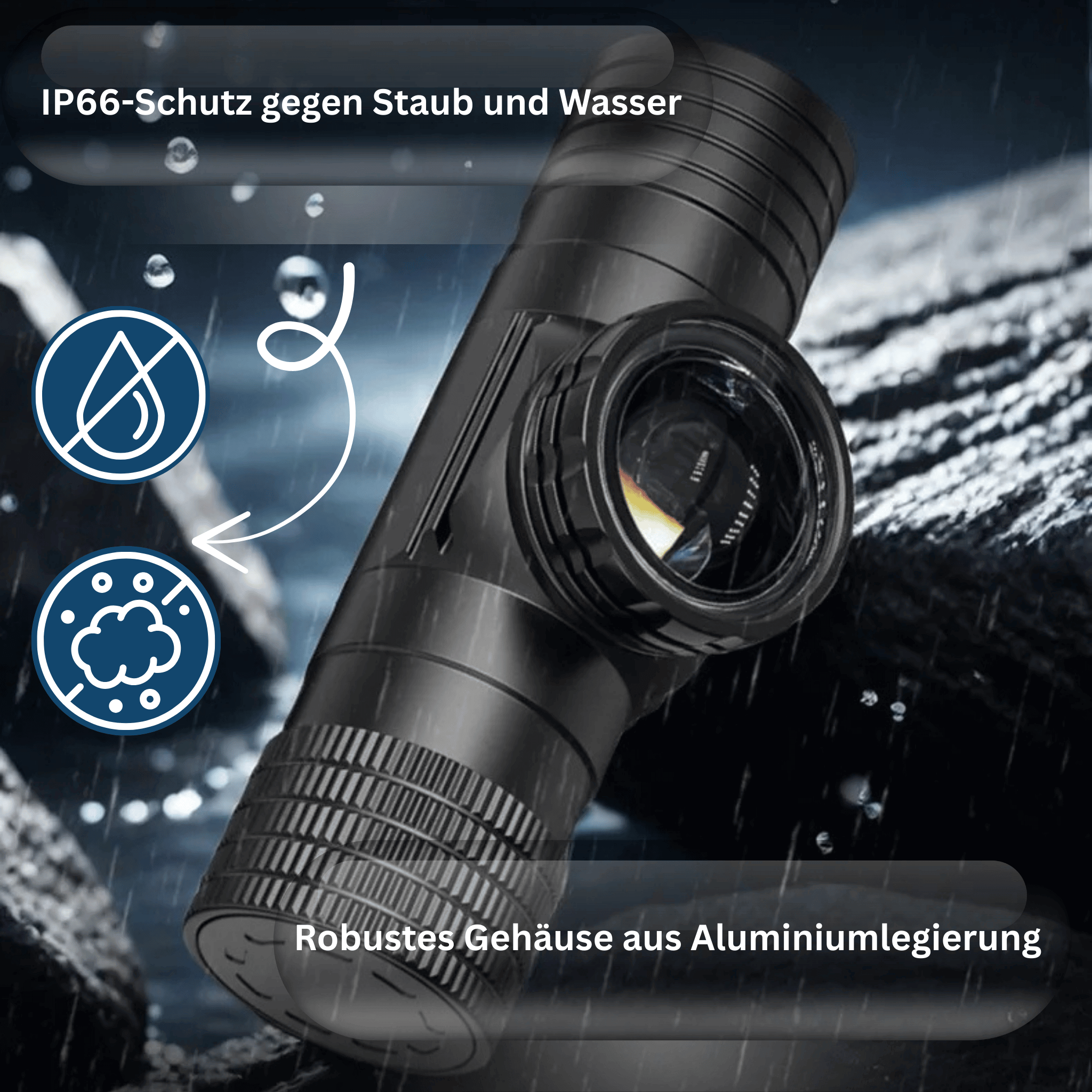 LED Headlamp with USB Rechargeable and Waterproof Features