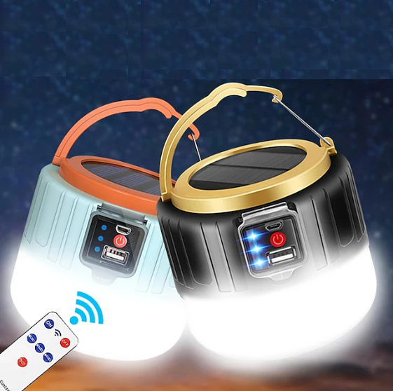 Remote-Controlled Solar-Powered Lantern for Camping Tents