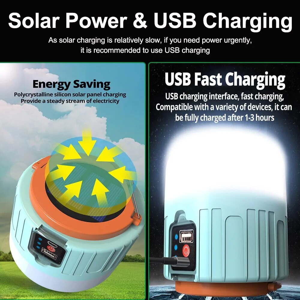 Remote-Controlled Solar-Powered Lantern for Camping Tents