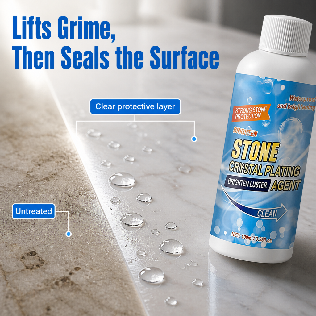 StoneLustre™ — Wipe Dull, Grimy Stone Back to a Bright, Water-Resistant Shine