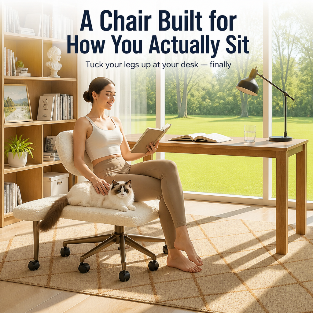 RevitaSeat™ — Sit Cross-Legged at Your Desk Without Crushing Your Hips